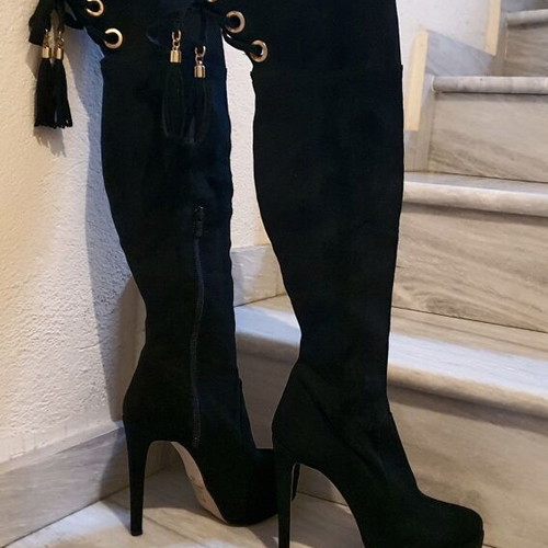 Makis Fardoulis tall boots new, size 36, black
