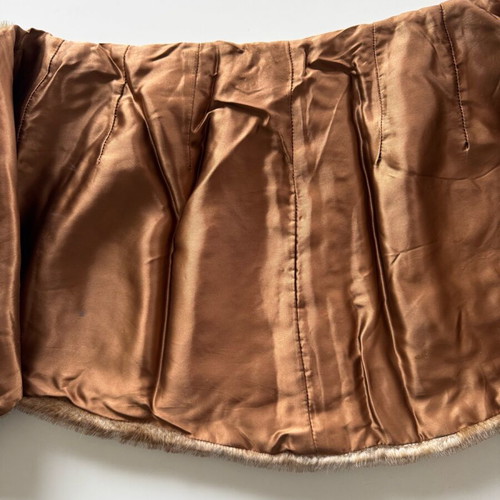 Vintage shoulder fur from natural fur like new, brown