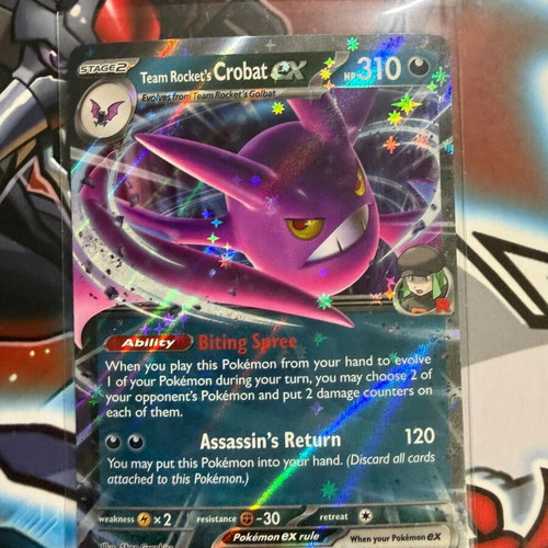 Team Rocket's Crobat EX Double Rare Destined Rivals Pokémon card