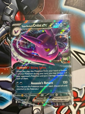 Team Rocket's Crobat EX Double Rare Destined Rivals Pokémon card