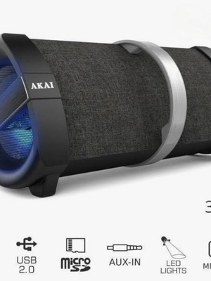 Akai ABTS-V1 portable Bluetooth speaker 30W RMS with LED lights