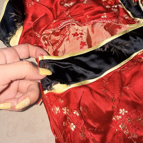 Chinese style costume dress, red