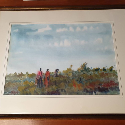 Painting by Vasilis Mavrogiannis used with minor frame damage