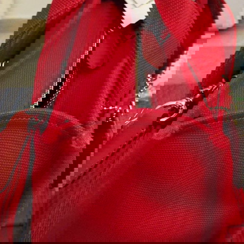 Coach τσάντα ώμου καινούργια, κόκκινη καμβάς 33x24