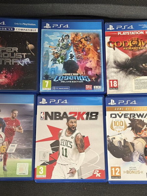 PS4 games set of 6 used, various genres including VR and sports
