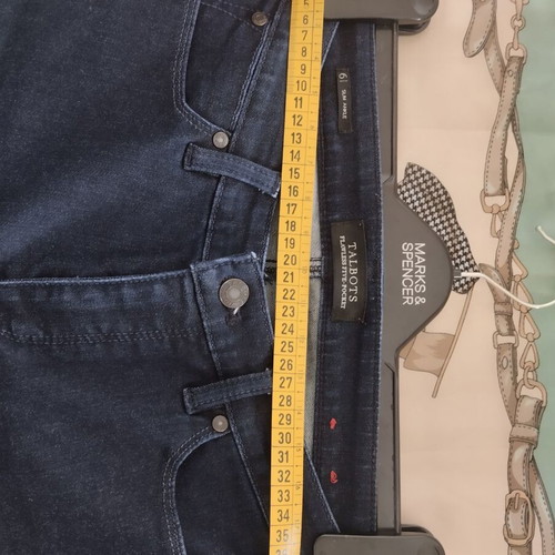 Talbots slim ankle jeans new dark blue small medium
