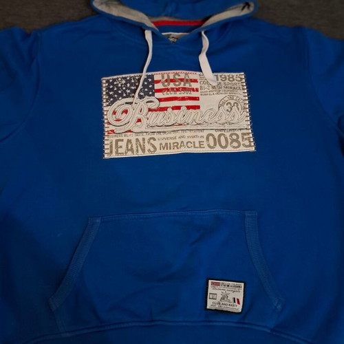 Blue hoodie sweatshirt like new, size XXL