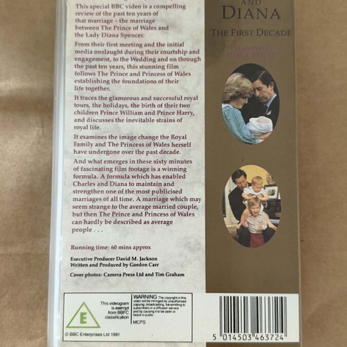 Charles and Diana videocassette like new