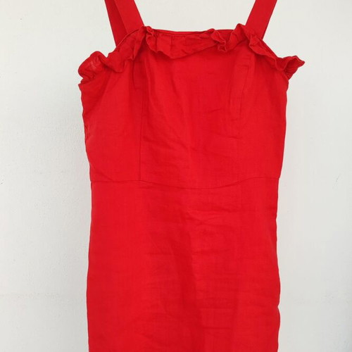 knee length dresses for ladies Halter neck linen dress