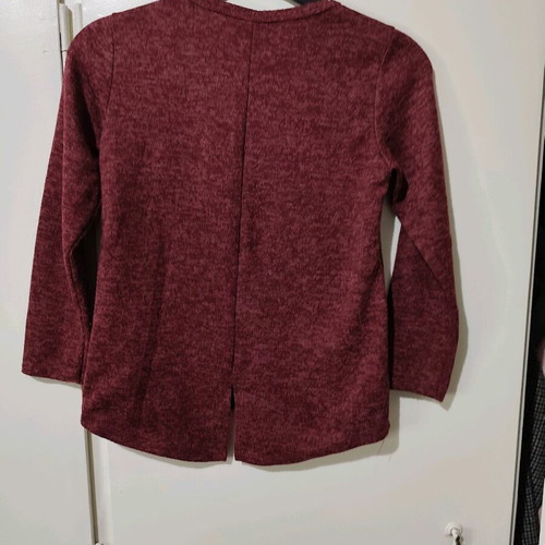Girls' burgundy blouse with reversible magic sequins like new