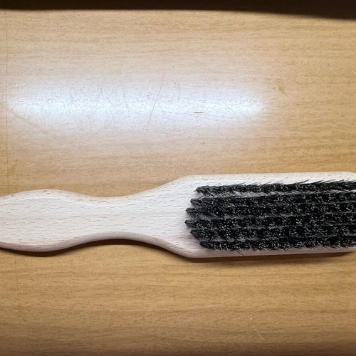 Wooden brush medium hardness new for hair and shoes
