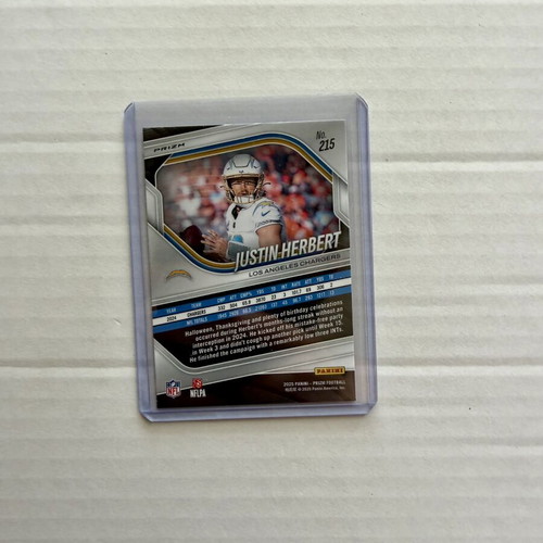 2025 Panini Prizm Justin Herbert #215 Silver Prizm Chargers card new