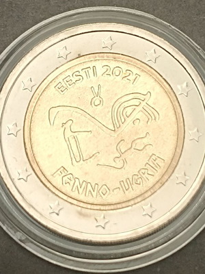 Νόμισμα 2 Ευρώ Εσθονία 2021 Φιννοουγγρικοί λαοί καινούργιο UNC