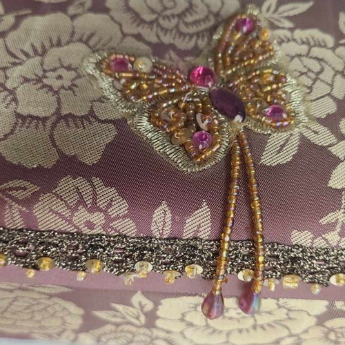 Fabric jewelry box 20x10.5cm new