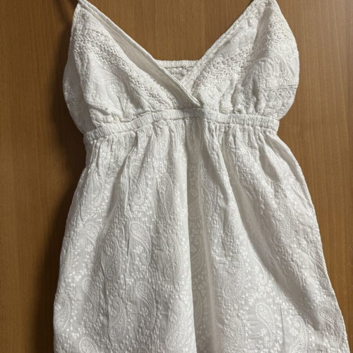 White blouse with straps, size S / 36 / 8