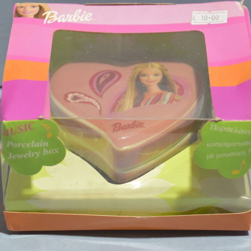 Barbie porcelain jewelry box small, new in box