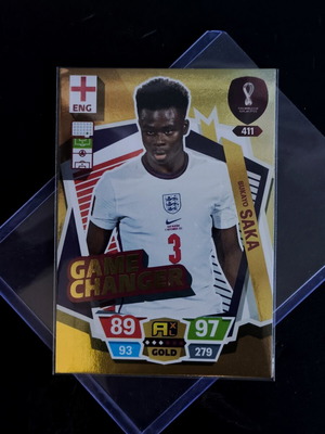 Panini Adrenalyn XL World Cup 2022 Bukayo Saka Game Changer Gold card like new