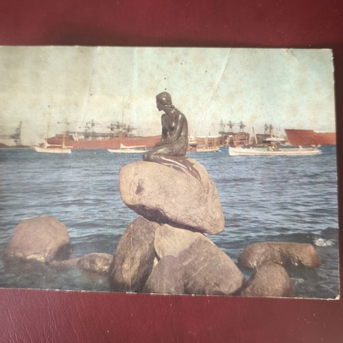 Denmark Copenhagen The Little Mermaid postcard used 1950