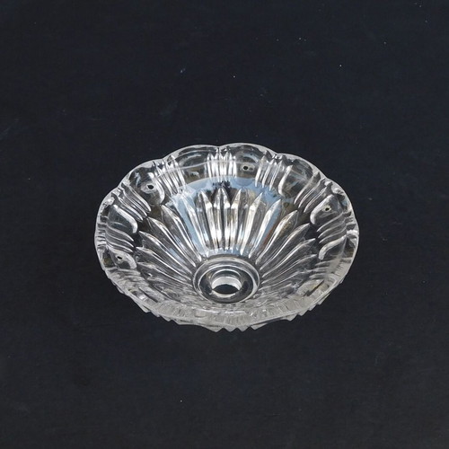 Crystal engraved chandelier part vintage in excellent condition, set of 7