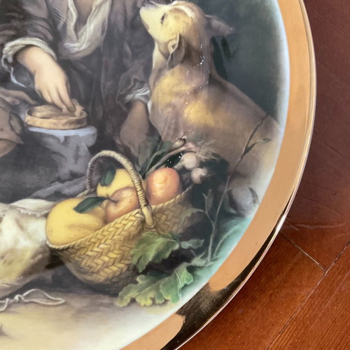 Fenton English porcelain plate with Murillo painting, diameter 27 cm