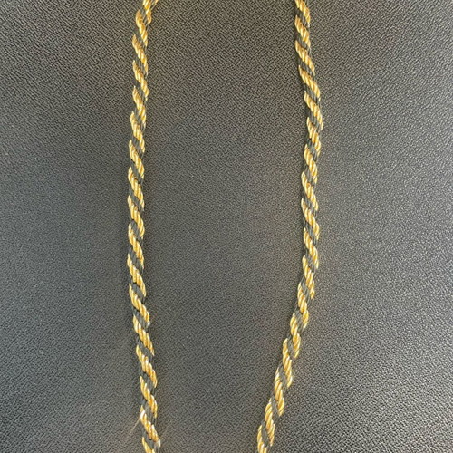 Long knitted chain necklace black gold used