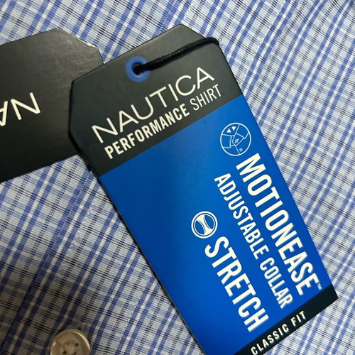 Nautica Stretch Classic Fit Shirt Large 16-34/35 new, 100% cotton