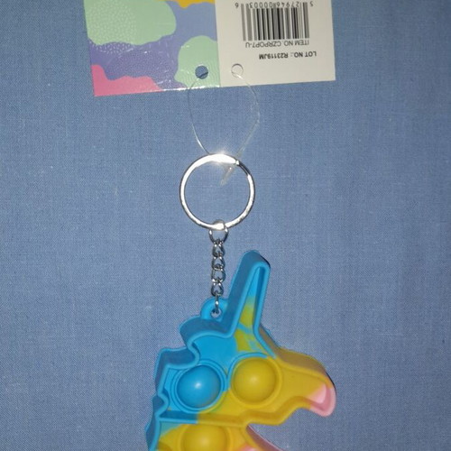 Pop It keychain with key ring, 10 cm