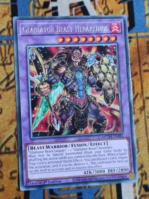Gladiator Beast Heraklinos Fusion Monster card like new