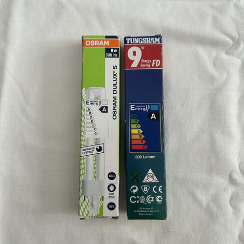 PL 2pin 9W lamps used, pack of 2