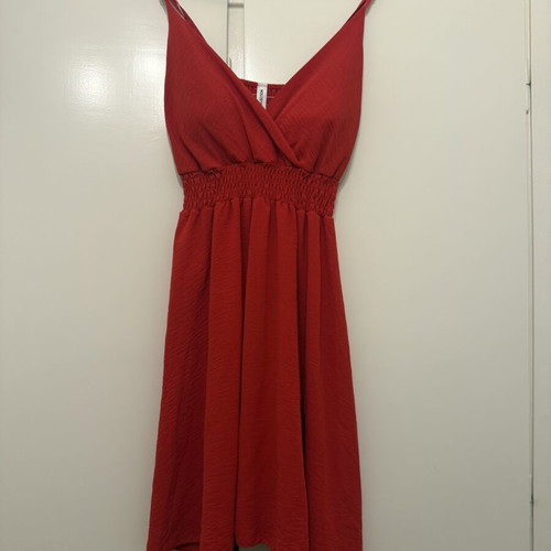 Red summer dress, one size