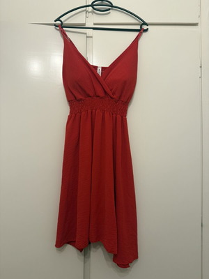 Red summer dress, one size