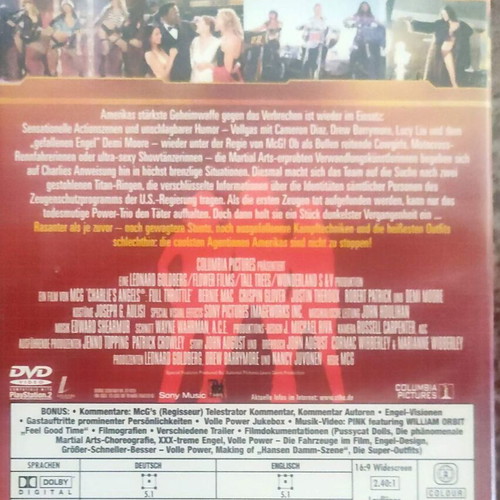 Charlie's Angels Volle Power DVD special edition extended version like new, German audio