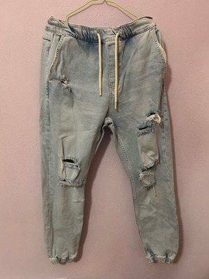 Bershka jeans like new, size M, blue turquoise