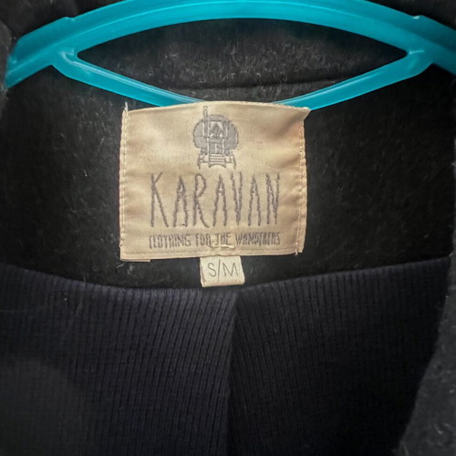 Karavan cropped jacket with folk cuffs, like new, black