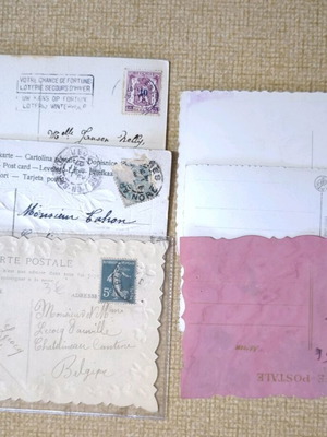 Vintage τριανταφυλλένιες καρτ ποστάλ σαν καινούργιες, πακέτο 6, αρχές 20ού αιώνα