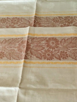 Vintage Towels Linen Cotton Set of 2 New