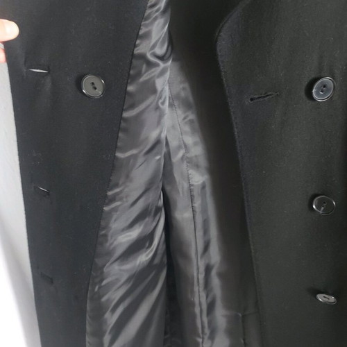 Zara wool coat black like new with double button row