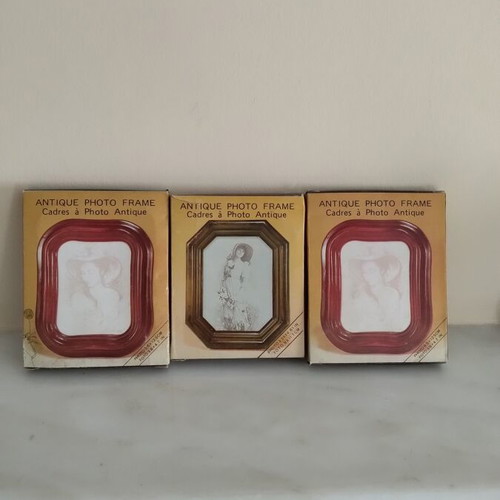 Vintage photo frame set resin 12x9 cm