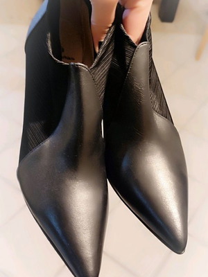 Leather boots Vavoulas new, black, size 41