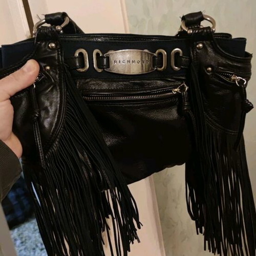 Richmond leather handbag like new black