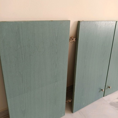 Wardrobe doors like new, off-white with hinges