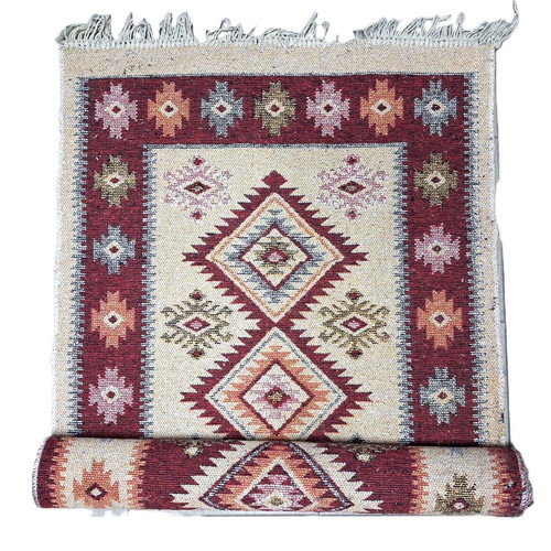 Vintage Bulgarian handwoven wool rug used, 160×75 cm