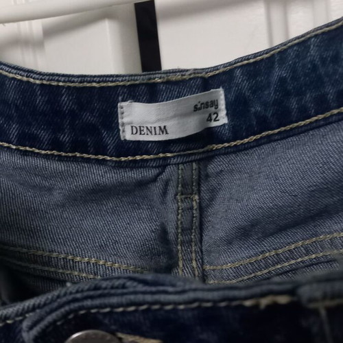 Sinsay jeans No 42 like new, mid-rise, blue, size XL