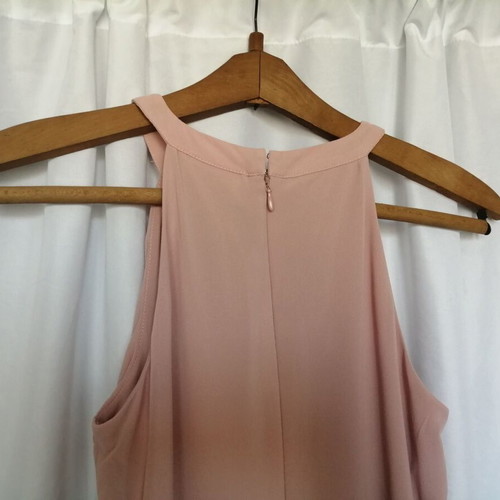 Vila pink elegant short dress with lace belt size S used