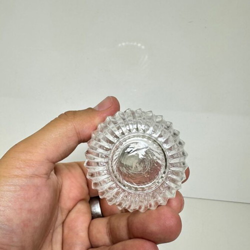 Vintage crystal perfume bottle, Victorian Baroque style