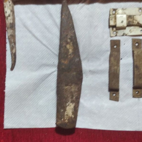 Antique iron items used, pack of 11 pieces 1780-1850
