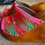 Pinup Star Vintage Mule Size 38 Like New Tropical Pattern