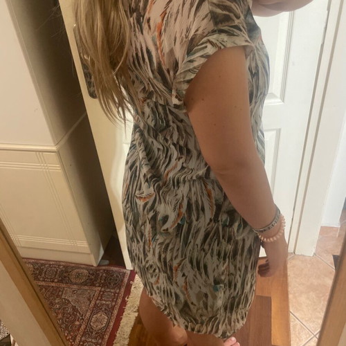 Women's dress multicolored, medium large size, for autumn