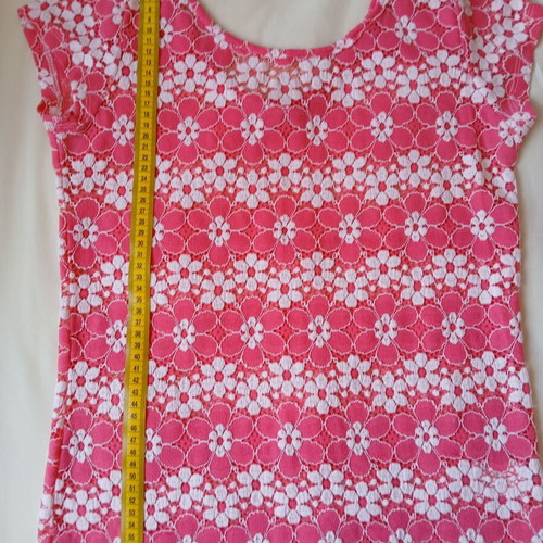 See through women's blouse one size like new, colorful with flowers