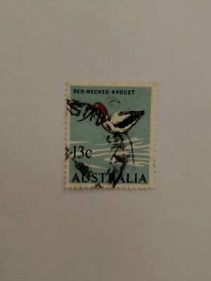 Australian Red-necked Avocet 13c stamp like new